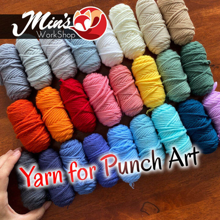 【MINs WS】8Ply Yarn for Punch Needle Art Knitting Poke Embroidery Wools