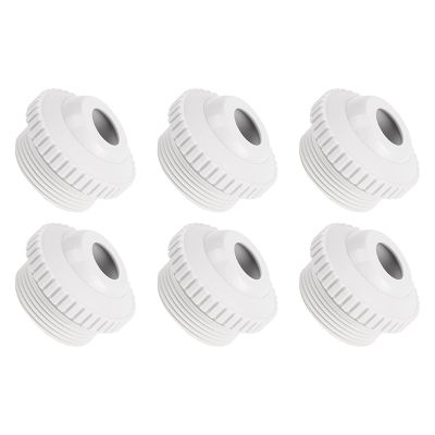 6 Pieces 3/4In Directional Flow Eyeball Inlet Jet Pool Return Jet Parts Fittings with 1-1/2 Inch MIP Thread
