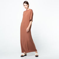 rose l by roserompstudio - BASIC01 DRESS  เดรสผ้ายืด แขนสั้น ผ่าหลัง