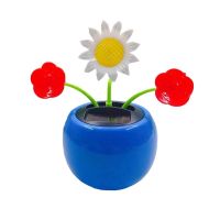 ◆┅▧ Solar Dancing Sunflower Friendly Toy Car Decor Environmentally Creativity Desk Furbishing Dashboard Ornament Interior Accessory