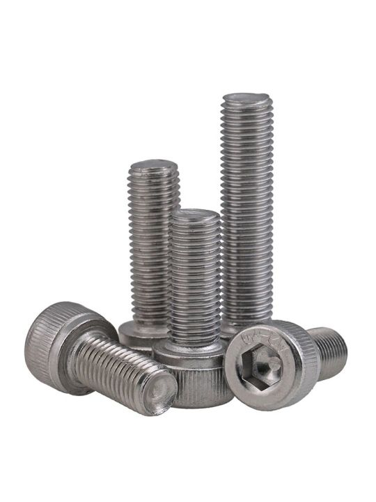 m6-m8-m10-304-stainless-steel-fine-teeth-hexagon-socket-screw-bolts-pitch-0-75-1-0-1-25mm-nails-screws-fasteners