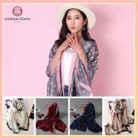 SGS Winter Pashmina Silk Lady Shawl Women Scarves Flower Printed Neckerchief Knitted Wrap