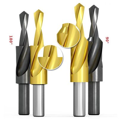 M3-M12 90/180 Degree Two-Stage Twist Step Drill Countersink Chamfer Deburring Drill Bit For Stainless Steel Metalworking