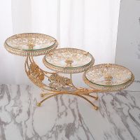 New light luxury creative home hotel Dry Fruit Serving New crystal glass food tray