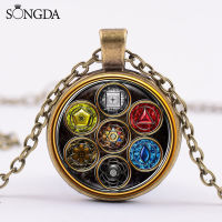 ใหม่ล่าสุดโยคะ Seven Chakra สร้อยคอ Chakra อินเดีย Hexagon Energy Stone Art Photo แก้ว Cabochon จี้สร้อยคอผู้หญิงผู้ชายของขวัญ-ef2