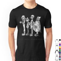 สำเนาสำเนาของเสื้อยืด100ผ้าฝ้าย Galaxy แขนยาว Maskes Shop Youtube Murdoc Music 1 2 2d Band เพลง