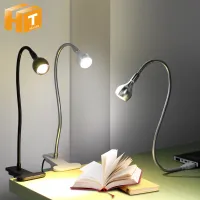 Đèn LED Để Bàn Đọc Sách USB Kẹp Ống Kim Loại Bảo Vệ Mắt Nhẹ, Đèn Bàn Cạnh Giường Quà Tặng Đèn Ngủ
