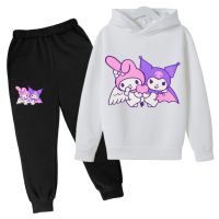 ♙▽ Merhaba Kitty rahat komik eşofman Boys Hoodies mi Hoodies çocuklar Hoodies uzun pantolon 2 adet setleri çocuklar kazak giyim