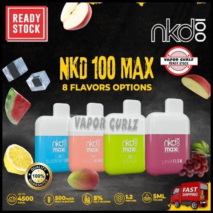 Ready Stock Nkd Max Puffs Disposable Ml Coils Rechargeable Naked Disposable