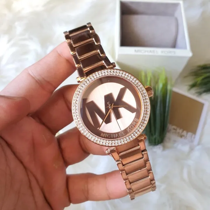 New Edition Michael Kors MK6109 Parker Champagne Dial Gold-tone and ...