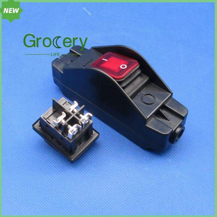 GROCERY LIFE Heavy Duty 4 Pin Red LED Lighted High Amp ON Off Switch