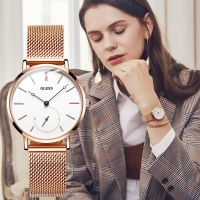 OLEVS Original Ladies Watch Set og Clock Temperament Woman Fashion Watch Female Fashion Jewelry Gift Set