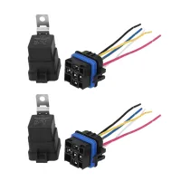 2X Waterproof Integrated Automobile Relay Dc/12V 40A Auto Relay &amp; Socket 5 Pin