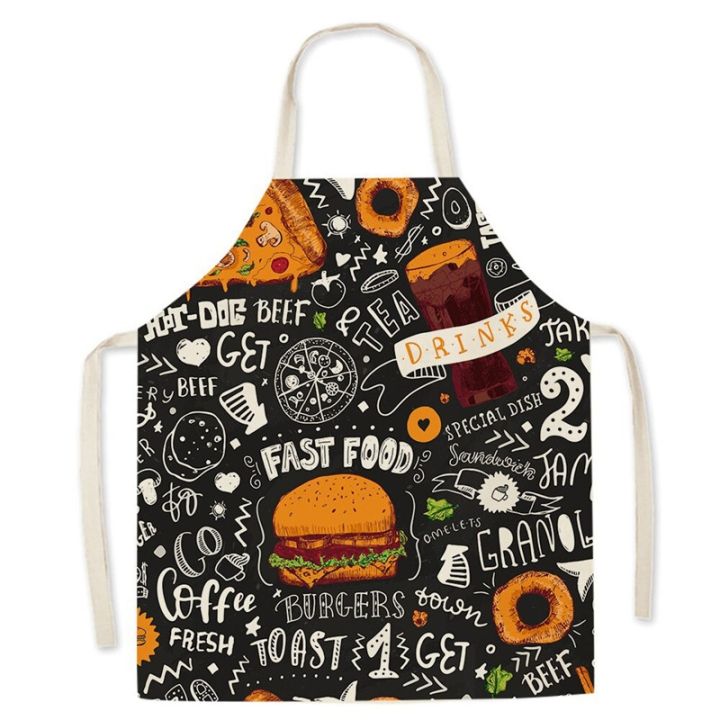 jw-pattern-apron-male-burger-fries-pizza-kids-sleeveless-household-cleaning-fartuchy