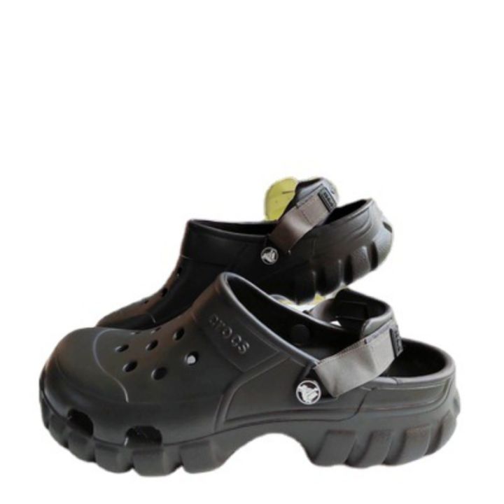 ready-stock-2023crocs-same-style-new-personalized-mens-thick-sole-elevated-casual-beach-outdoor-hole-sandals
