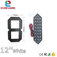 12 Inch Segment Number Gas Station Outdoor Ultra Brightness White Large Digital Led Module Display
