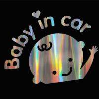 เลเซอร์สีสติกเกอร์3d รถยนต์สำหรับเด็ก Baby On Board รัสเซีย "ทารกในรถ" สติกเกอร์ติดรถยนต์สติ๊กเกอร์ไวนิลครอบครัวที่คลุมอัตโนมัติป้องกันเด็กทารก