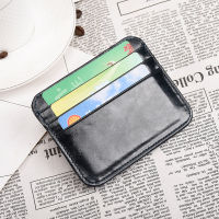 Genuine Leather Credit Cards Case Mini Card Wallets Men Thin Business Bank Cards Holder ID Cards Pack Coin Cash Purse Card Holders