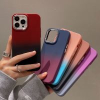 EGuanJia เคสโทรศัพท์ซิลิโคนนิ่มไล่ระดับสีสำหรับ iPhone 14 Pro Max 13 Pro Max 12 Pro Max 11เคสโทรศัพท์แฟชั่นพร้อมกล้องแหวนชุบ