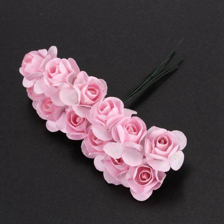 144pcs-mini-petite-paper-artificial-rose-buds-flowers-diy-craft-wedding-decor-home