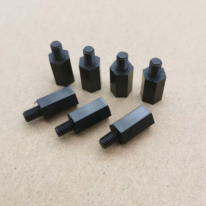 20-50pcs-male-to-female-m2-m2-5-m3-m4-white-black-pcb-nylon-standoff-spacer-column-plastic-spacing-screws-nails-screws-fasteners