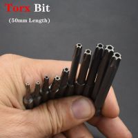 【cw】 1pcs 50mm Screwdriver Bit Set 1/4 quot; Shank Torx Magnetic Bits Hole Jig T8 T10T15T20T25T27 T30T40 ！