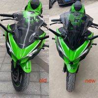 ใหม่สำหรับคาวาซากิ Ninja400นินจา400 EX400 2018 2019กระจกรถจักรยานยนต์กระจกบังลมหน้าฟองน้ำสองชั้นสีดำสีเทา