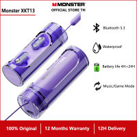 Original Monster V5.3 Wireless Bluetooth Headset XKT13 HIFI Sound Earphones Long Standby Earbuds Transparent Shell Headset New