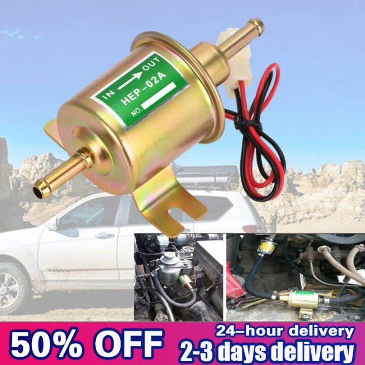 Universal 12V Heavy Duty Electric Fuel Pump Metal Solid Petrol Inline