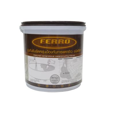 ซีเมนต์กันรั่วซึม FERRO FLEX-411 4.5 กก. สีเทา (มีเก็บเงินปลายทาง)