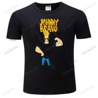 Cartoon network Johnny Bravo mens 100 % cotton round neck short -sleeved T-shirt