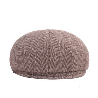 Berets Men Autumn Winter Hat Warm Male Earflap Cap Vintage Ivy Newsboy Flat Cap Elder Man Dad Hat with Ear Flap Beret Cap