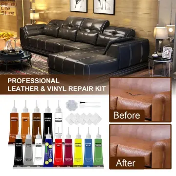 FORTIVO Black Leather Repair Kit for Furniture. Leather Dye for