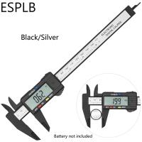 ESPLB 150มม. พลาสติก Vernier Caliper 6นิ้วหน้าจอ LCD Electronic Digital Caliper คาร์บอนไฟเบอร์มิลลิเมตร Conversion Calipers