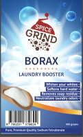 SPICEGRIND Borax, ziplock bag. 500 grams. Pure premium quality sodium tetraborate.