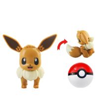 Pokemon Action Morphing 8 Styles With Box Genuine Pokeballs Pikachu Anime Figures Model Kawaii GIfts Bulk Buy Doll Toys of Kids