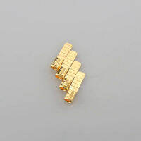 6Pcs Gold Plated C45-4 C45-6 C45-10 C45-16สแควร์แทรก DZ47เปิด Pin Shaped ทองแดงประสาน Joint จมูกเย็นกด End