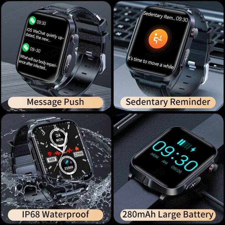 new-ecg-ppg-pulse-electrotherapy-blood-sugar-smart-watch-men-health-blood-pressure-smartwatch-sport-watches-for-men-2023-android