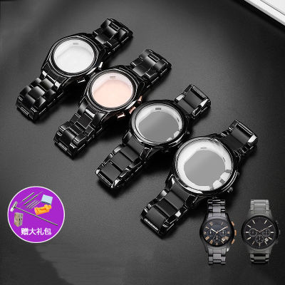 NEW Watchband High Quality Ceramic celet For AR1451 AR1452 AR1400 AR1410 Black Watch Strap With Case Womens Mans Wristband