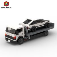 MOC Bricks Initial D AE86 GT Mazda RX7 FD3S FD Trailer Mx-5 Racing sports car Speed Champion Racer Building Blocks Toys For Boys Building Sets