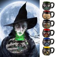 Black Witch Cauldron Cups Witches Mystic Cauldron Mug Ceramic Cup Birthday Thanksgiving Creative Gifts Unique Coffee Cups for Coffee Milk Juice Tea Cocoa unusual