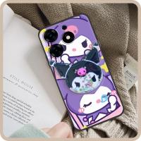 Cover foothold Phone Case For Tecno Spark 10 Pro/Ki7 Dirt-resistant Durable Anti-knock Cute glisten Cartoon drift sand