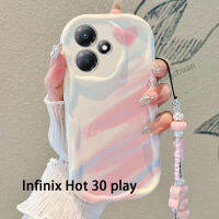 เคสสำหรับ Infinix Hot 30Play 30i ร้อน30 Smart 7 Spark Go 2023แฟชั่นขอบลอนไล่ระดับสี TPU เคสนิ่มใส่โทรศัพท์ฝาครอบป้องกัน Infinix Hot 20 Play Love Dye เคสโทรศัพท์