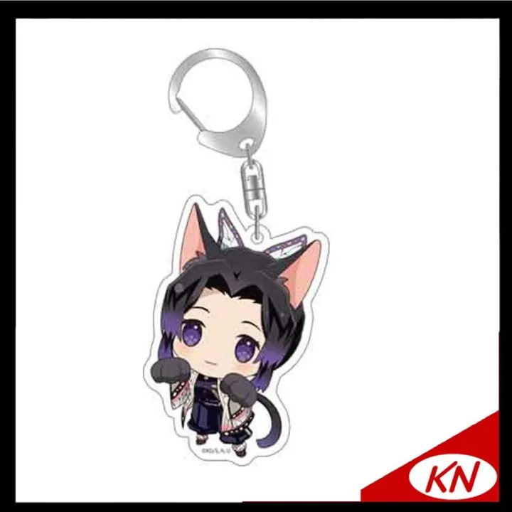 Kn Kimetsu No Yaiba Keychain Demon Slayer Keychain Key Chain Key Ring Acrylic Anime Keychain Giyu Tomioka Shinobu Kocho Rengoku Kyojuro Mitsuri Kanroji Neko Chibi Style Lazada Ph