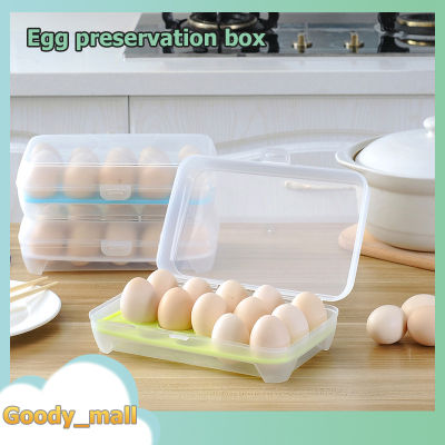 🐣 ที่เก็บไข่ กล่องเก็บไข่ ถาดใส่ไข่ 15 ฟอง กล่องใส่ไข่กันแตกน้ำหนักเบา A1906 วางซ้อนได้ 4 สี กล่องเก็บไข่อเนกประสงค์