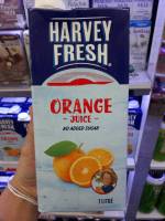 Harvey Fresh orange juice ฮาร์เวย์เฟรชน้ำส้ม ไม่มีน้ำตาล 1ลิตร