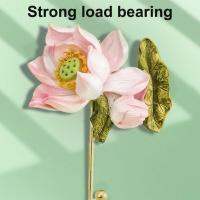 Durable  Towel Hanger Portable Creative Rose Flower Design Key Hook Eye-catching Multiple Styles Towel Hook for Hallway Picture Hangers Hooks