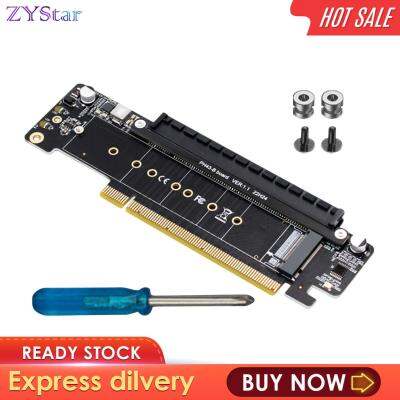 ZYStar PCIe 4.0X16ถึง4x การ์ดขยายตัว PH43โลหะคอนโทรลเลอร์โฮสต์ต่ำ