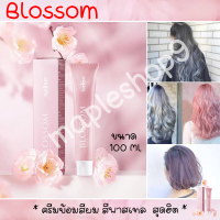 สีย้อมผม  ครีมย้อมสีผม น้ำยาย้อมผม Blossom  สีพาสเทล  สีสวยเม็ดสีแน่น เหมาะสำหรับสาวๆที่ชอบย้อมผมสีโทนอ่อน  mapleshop9