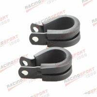 2PCS Aluminum Rubber Cushioned Clamp ID 19.1mm AN10 Vacuum Hose  Black